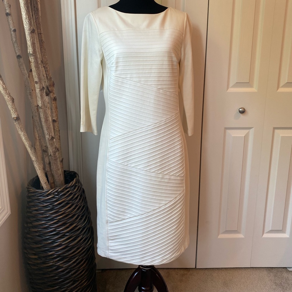 Cream Textured Dress